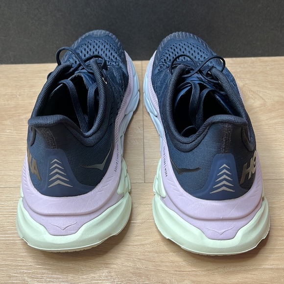 HOKA ONE ONE Clifton Edge Running Shoe Women Outer Space Orchid Hush SIZE 8 1/2 - Picture 6 of 12